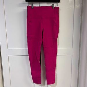 CALIA High Rise 7/8 Ribbed Hot Pink Legging